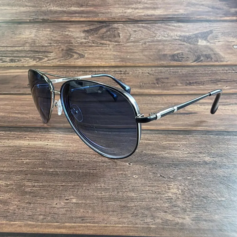 Aviator Style Women's Sunglasses - Black Lenses $27